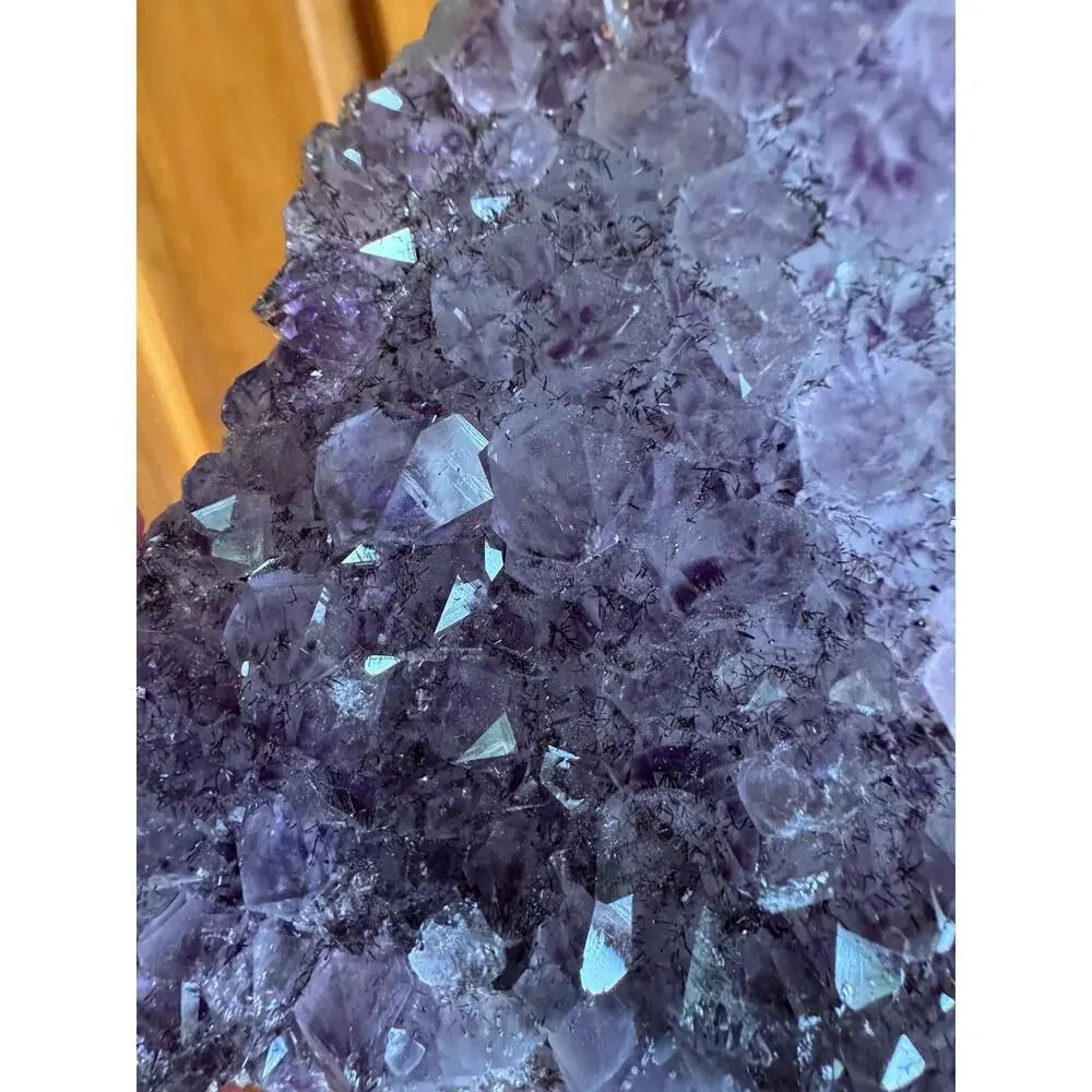 Soledadji Amethyst Cluster w/ Hematite | 414g | Deep Purple Crystal | Beautiful